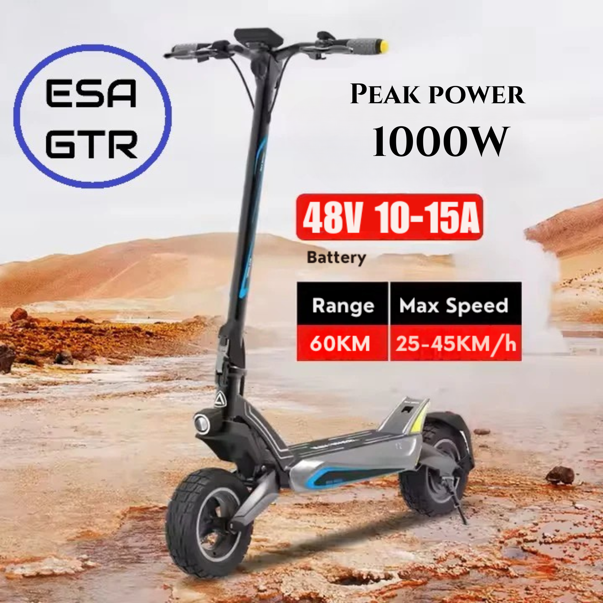 ESA GTR Electric Scooter Australia | 1000W Peak Power | Off-Road Beast | Urban Ready